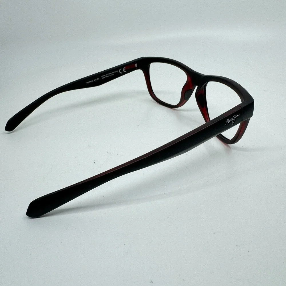 Maui Jim Sunglasses Frame MJ767-02MB 56-17-135 SECRETS‎ STG-BG Black/Red H11023